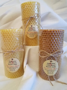 Beeswax Candle - Honeycomb Pillar