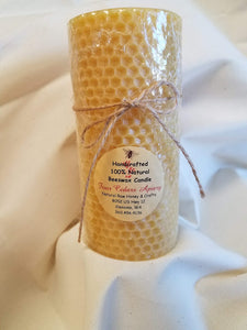 Beeswax Candle - Honeycomb Pillar